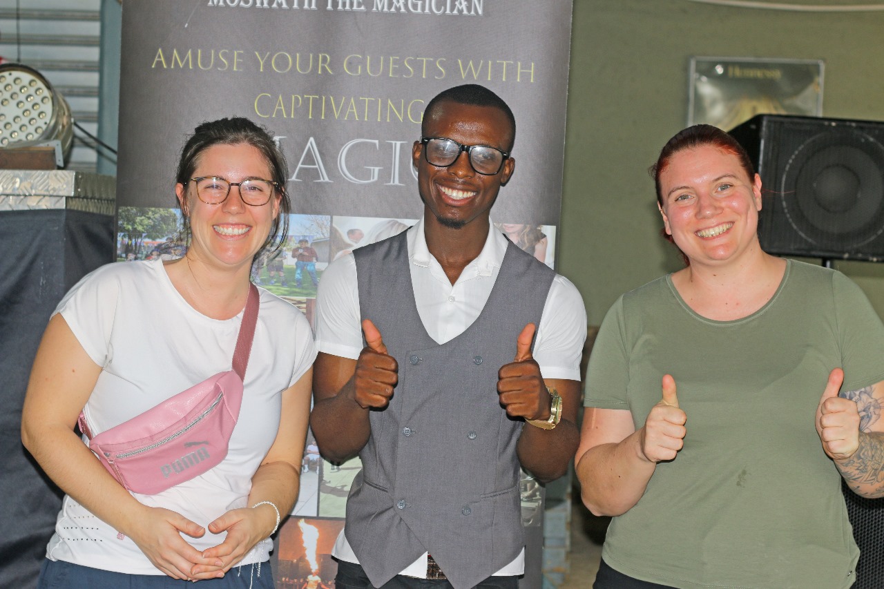 Moswatii with happy corporate clients